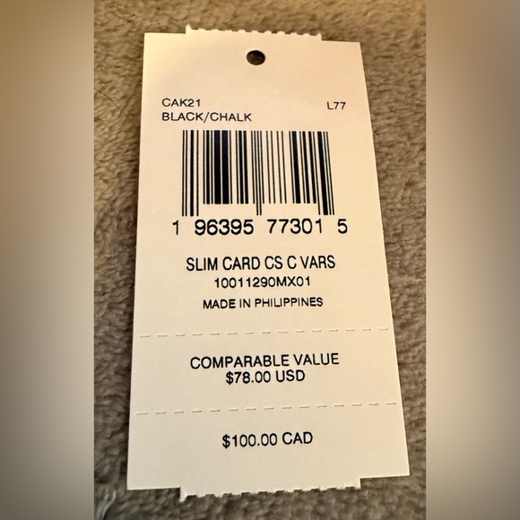 🖤COACH🖤Varsity Slim Card Case in Black/Chalk/NWT - Picture 5 of 5